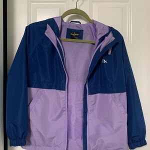Eddie Bauer Kids Raincoat in Navy and Lavender